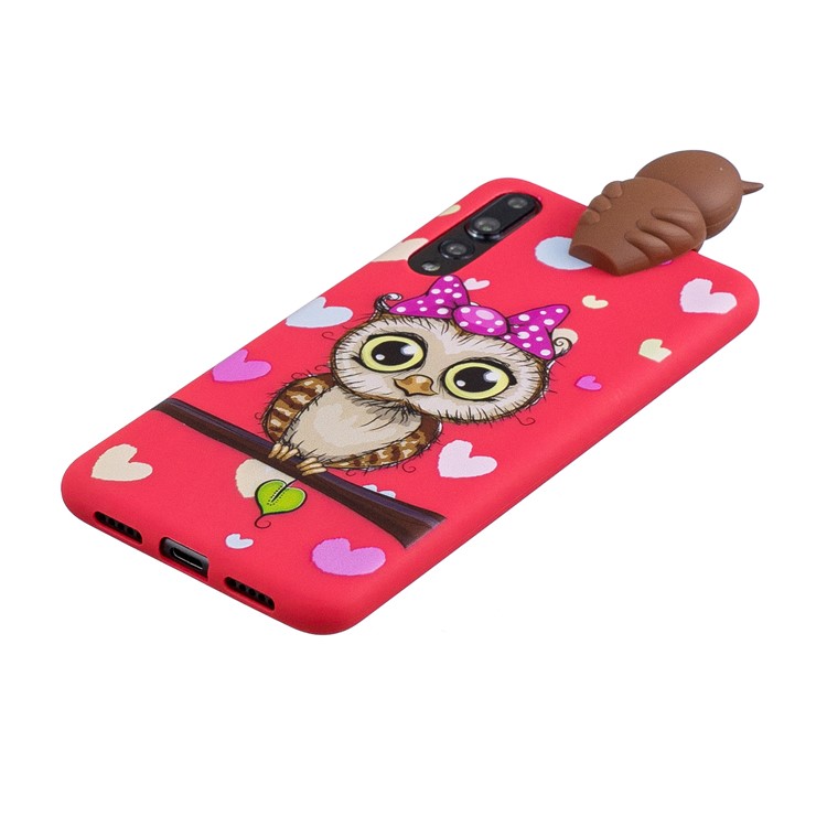 Modelo Lindo De La Muñeca 3D Que Imprime La Cubierta Del Teléfono Celular De TPU Para Huawei P20 Favorable - Búho Hembra-5
