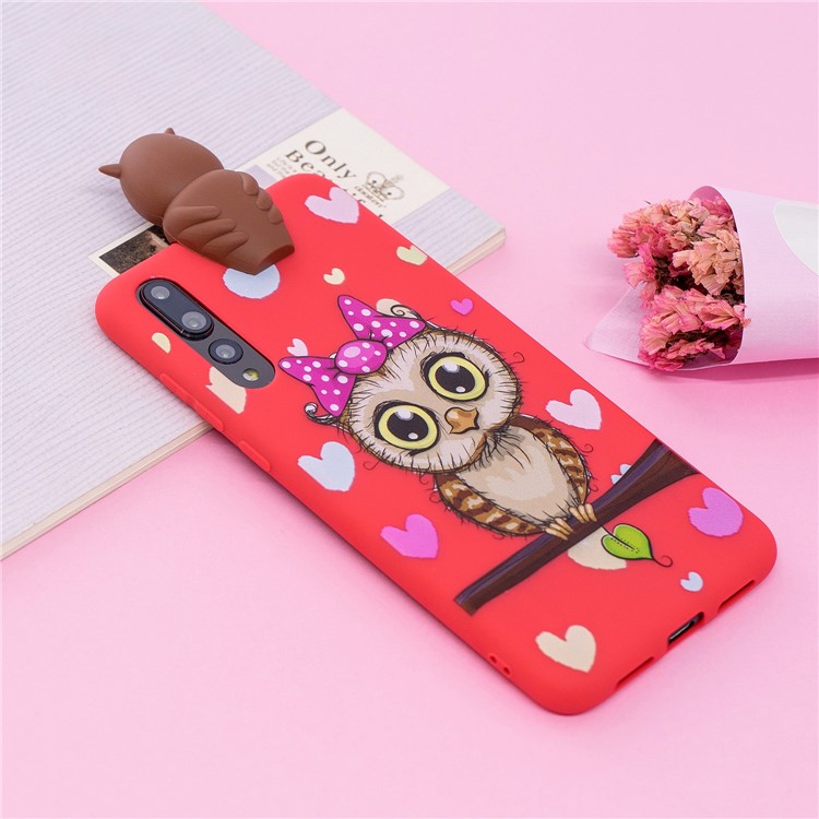 Modelo Lindo De La Muñeca 3D Que Imprime La Cubierta Del Teléfono Celular De TPU Para Huawei P20 Favorable - Búho Hembra-7