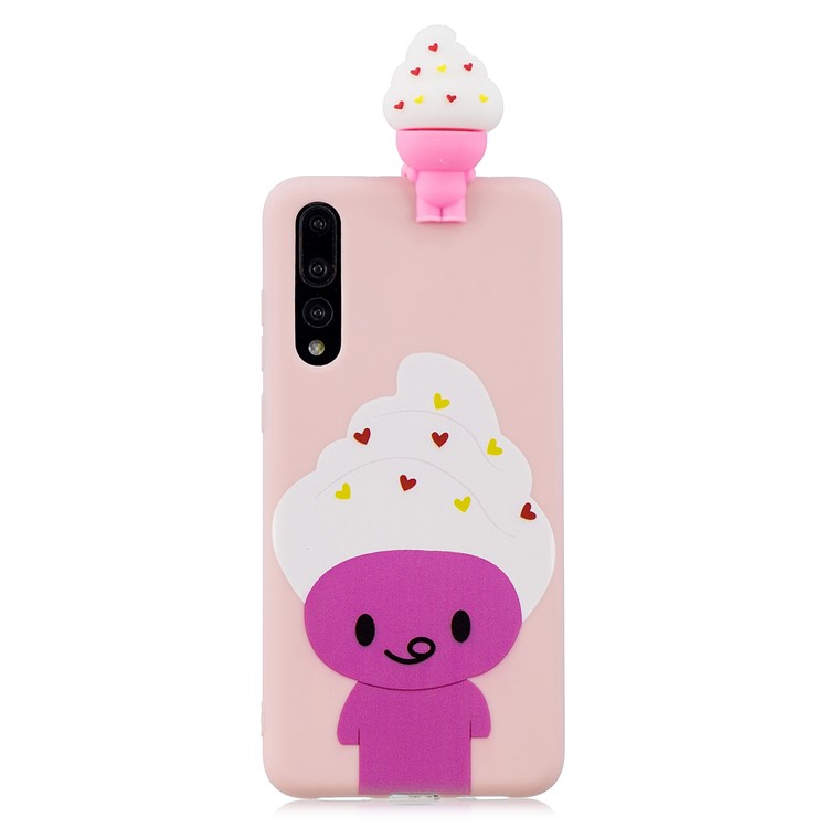 Modelo Lindo De La Muñeca 3D Que Imprime La Caja De Cáscara Del Teléfono Suave De TPU Para Huawei P20 Favorable - Animal De Dibujos Animados-3