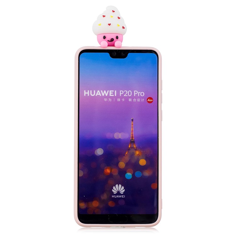 Modelo Lindo De La Muñeca 3D Que Imprime La Caja De Cáscara Del Teléfono Suave De TPU Para Huawei P20 Favorable - Animal De Dibujos Animados-4