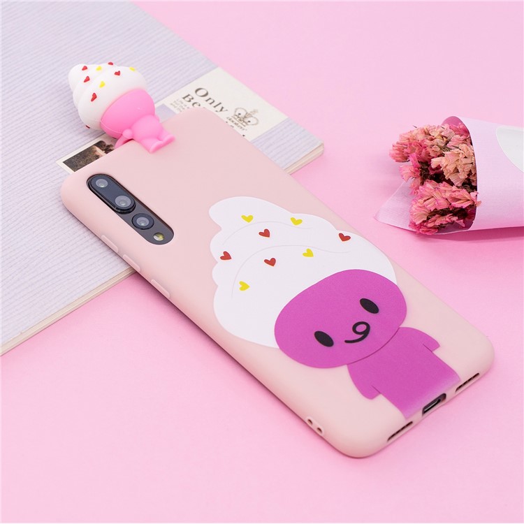 Modelo Lindo De La Muñeca 3D Que Imprime La Caja De Cáscara Del Teléfono Suave De TPU Para Huawei P20 Favorable - Animal De Dibujos Animados-7