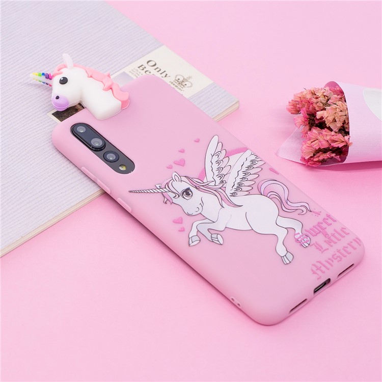 3D Cute Doll Pattern Printing TPU Mobile Phone Case Accessory for Huawei P20 Pro - Unicorn-7