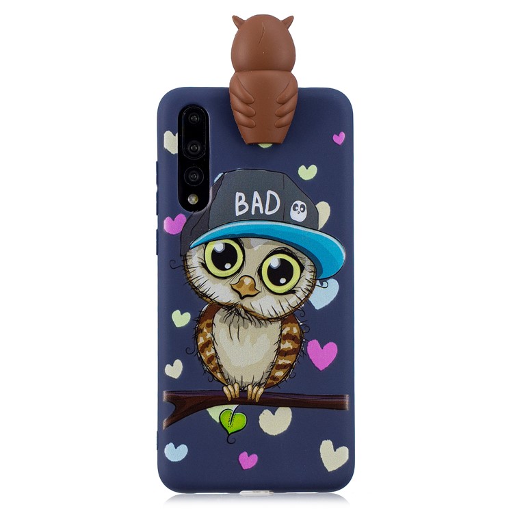 3D Cute Doll Pattern Printing TPU Case Cover Shell for Huawei P20 Pro - Male Owl-2