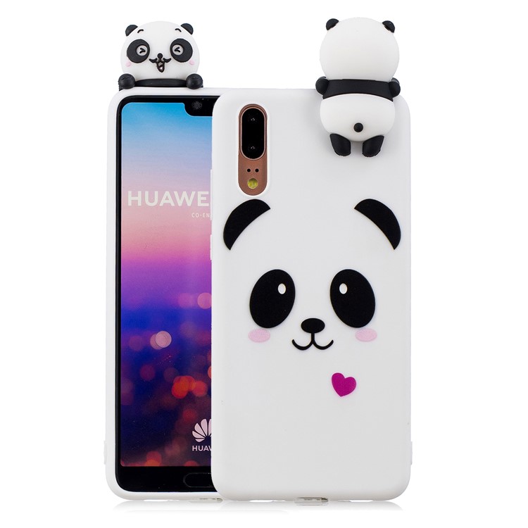 3D Animal Pattern Printing Soft TPU Case for Huawei P20 - Panda-1