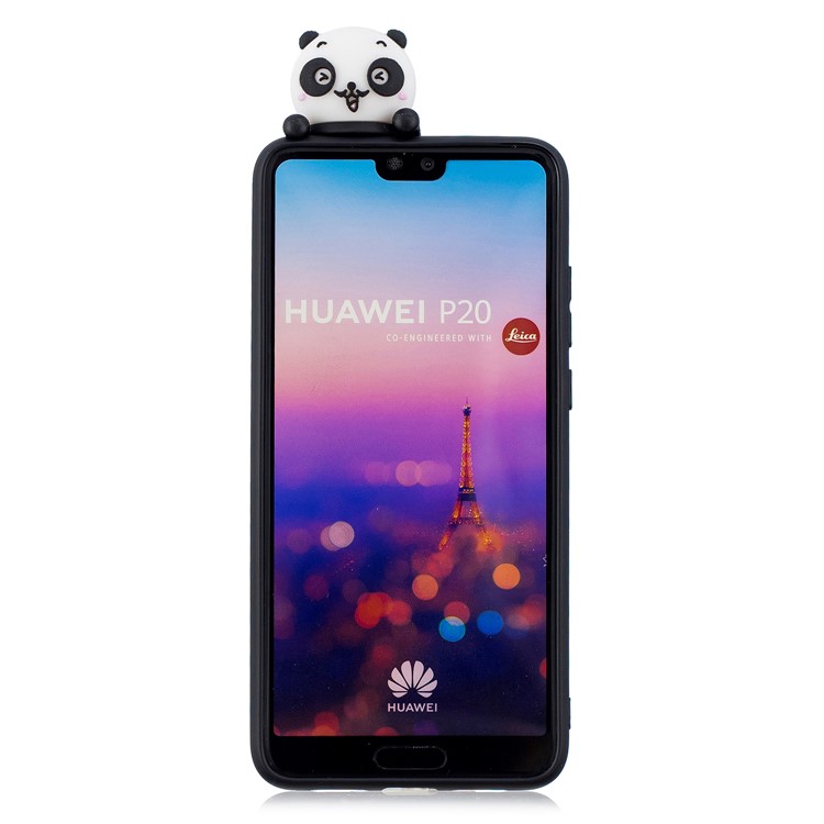 3D Animal Pattern Printing Soft TPU Phone Case for Huawei P20 - Chubby Panda-3