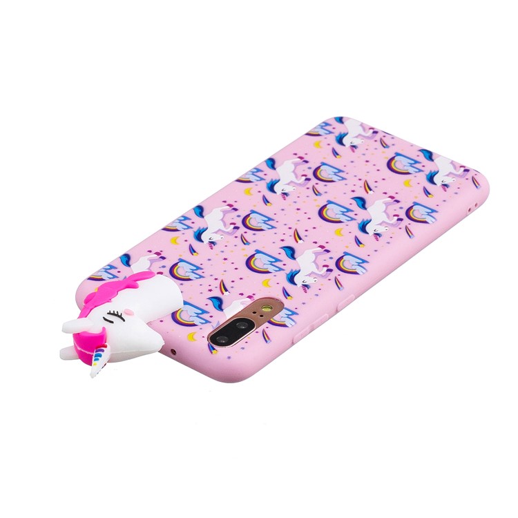 3D Animal Pattern Printing Soft TPU Mobile Case for Huawei P20 - Rose Unicorn-5