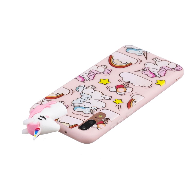 3D Animal Pattern Printing Soft TPU Phone Cover for Huawei P20 - Pink Unicorn-4