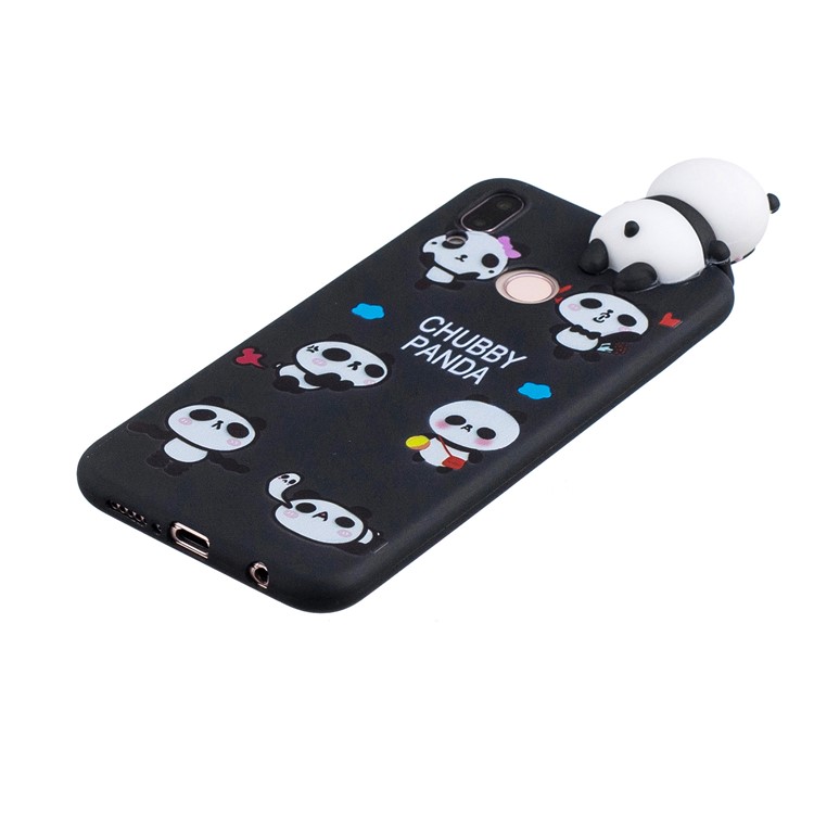 Impression de Motif Animal 3D Couverture TPU Douce Pour Huawei P20 Lite / Nova 3e - Panda Potelé-4