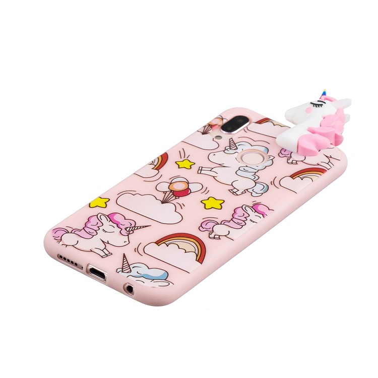 3D Animal Pattern Printing Soft TPU Phone Case for Huawei P20 Lite / Nova 3e - Pink Unicorn-4