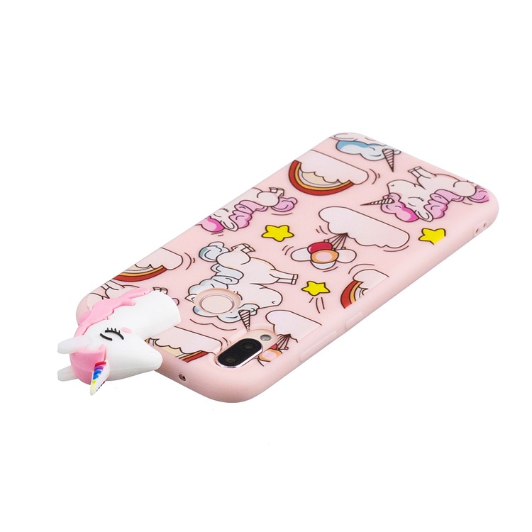 3D Animal Pattern Printing Soft TPU Phone Case for Huawei P20 Lite / Nova 3e - Pink Unicorn-5