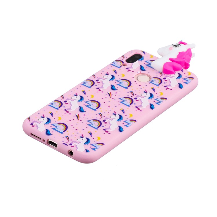 3D Animal Pattern Printing Soft TPU Phone Cover Case for Huawei P20 Lite / Nova 3e - Rose Unicorn-4