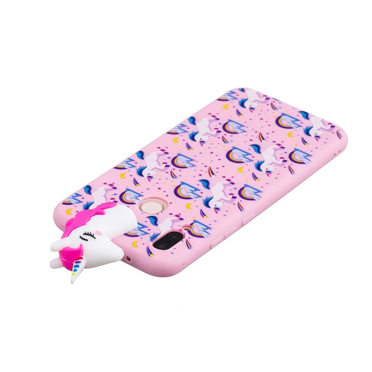 3D Animal Pattern Printing Soft TPU Phone Cover Case for Huawei P20 Lite / Nova 3e - Rose Unicorn-5
