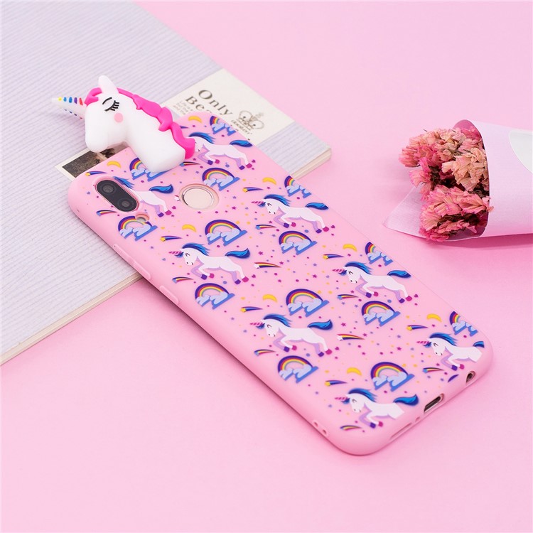 3D Animal Pattern Printing Soft TPU Phone Cover Case for Huawei P20 Lite / Nova 3e - Rose Unicorn-6