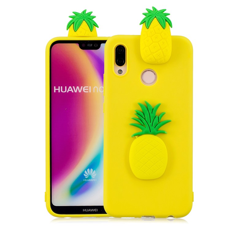 3D Cute Doll Pattern Printing TPU Shell for Huawei P20 Lite / Nova 3e - Pineapple-1