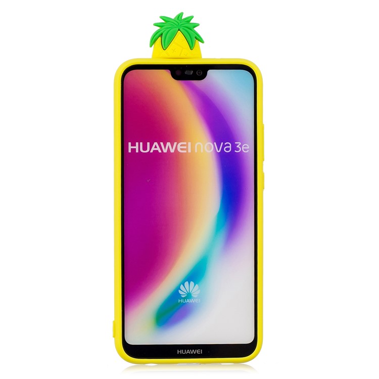3D Cute Doll Pattern Printing TPU Shell for Huawei P20 Lite / Nova 3e - Pineapple-3