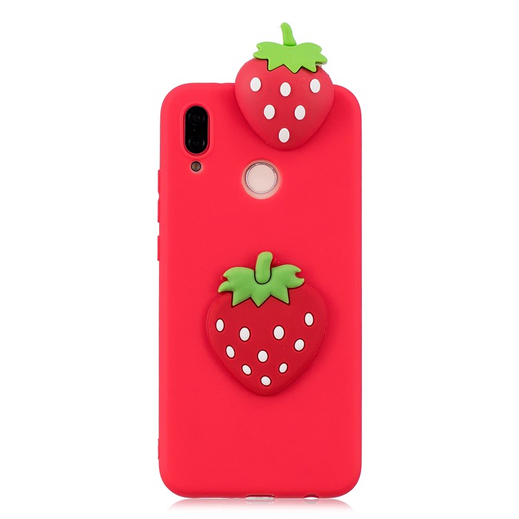 3D Cute Doll Pattern Printing TPU Mobile Casing for Huawei P20 Lite / Nova 3e - Strawberry-2
