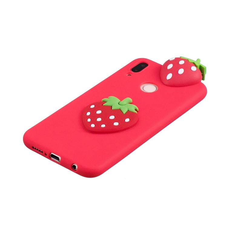 3D Cute Doll Pattern Printing TPU Mobile Casing for Huawei P20 Lite / Nova 3e - Strawberry-4