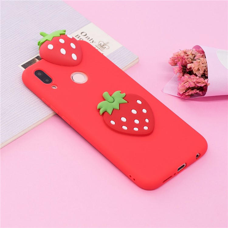 3D Cute Doll Pattern Printing TPU Mobile Casing for Huawei P20 Lite / Nova 3e - Strawberry-6