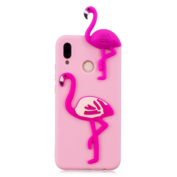 3D Cute Doll Pattern Printing TPU Cell Phone Cover for Huawei P20 Lite / Nova 3e - Flamingo-2