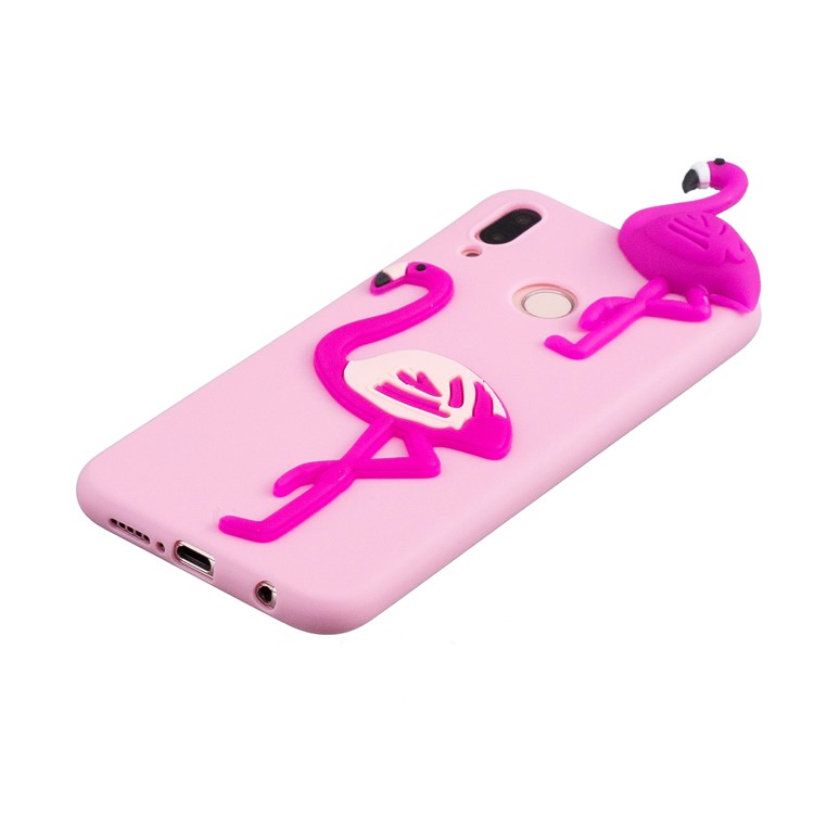 3D Cute Doll Pattern Printing TPU Cell Phone Cover for Huawei P20 Lite / Nova 3e - Flamingo-4