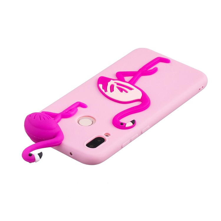 3D Cute Doll Pattern Printing TPU Cell Phone Cover for Huawei P20 Lite / Nova 3e - Flamingo-5