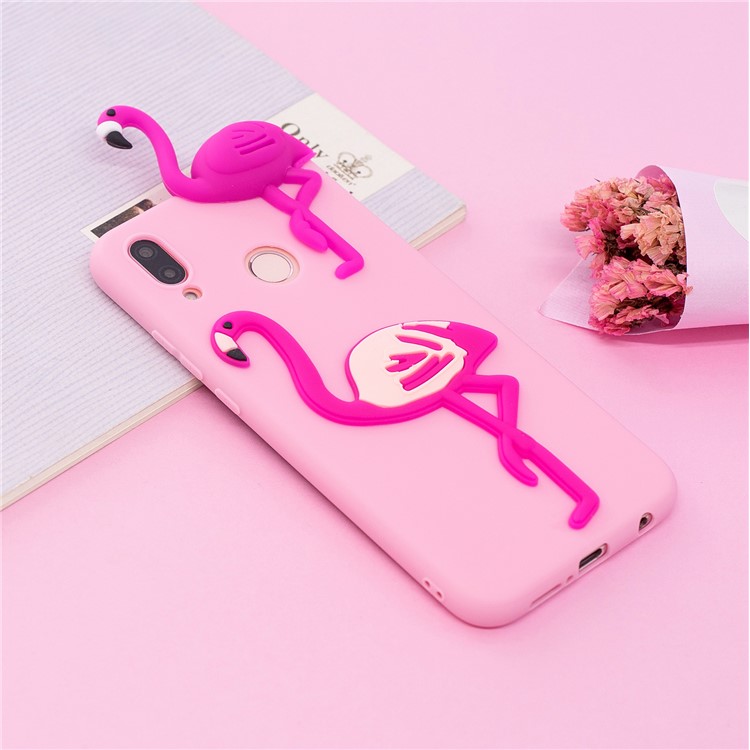 3D Cute Doll Pattern Printing TPU Cell Phone Cover for Huawei P20 Lite / Nova 3e - Flamingo-6