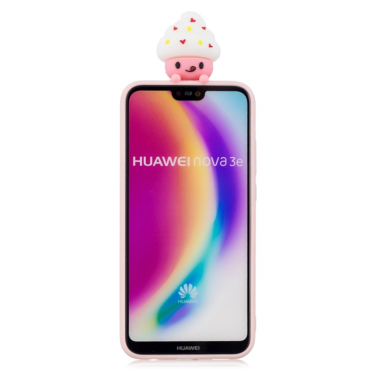 3D Simpatici Graziosi Stampare la Protezione TPU Copertina di Copertura Per Huawei P20 Lite / Nova 3e - Animale da Cartone Animato-3