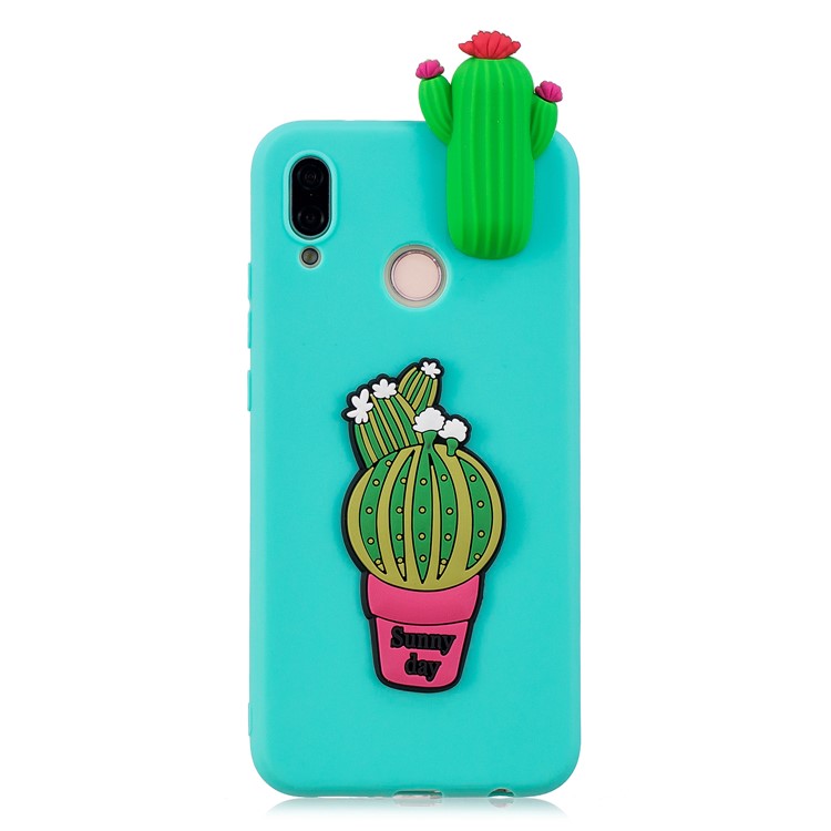 3D Cute Doll Pattern Printing TPU Back Shell Case for Huawei P20 Lite / Nova 3e - Cactus-2