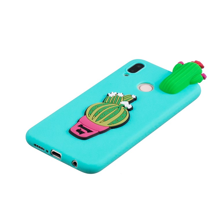 3D Cute Doll Pattern Printing TPU Back Shell Case for Huawei P20 Lite / Nova 3e - Cactus-4