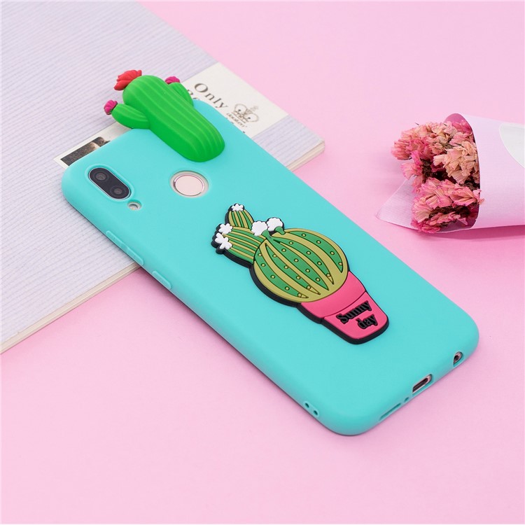 3D Cute Doll Pattern Printing TPU Back Shell Case for Huawei P20 Lite / Nova 3e - Cactus-6