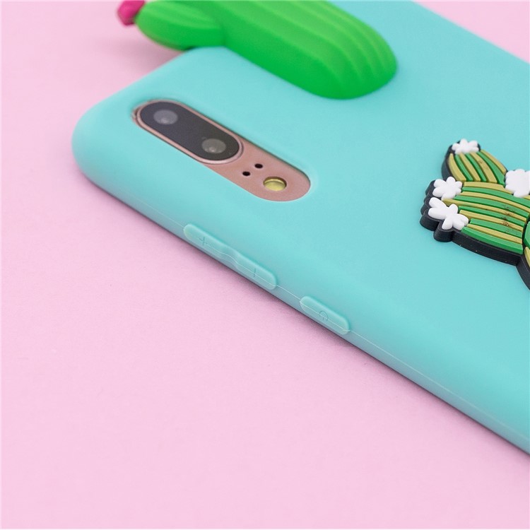 3D Cute Doll Pattern Printing TPU Cell Phone Case for Huawei P20 - Cactus-8