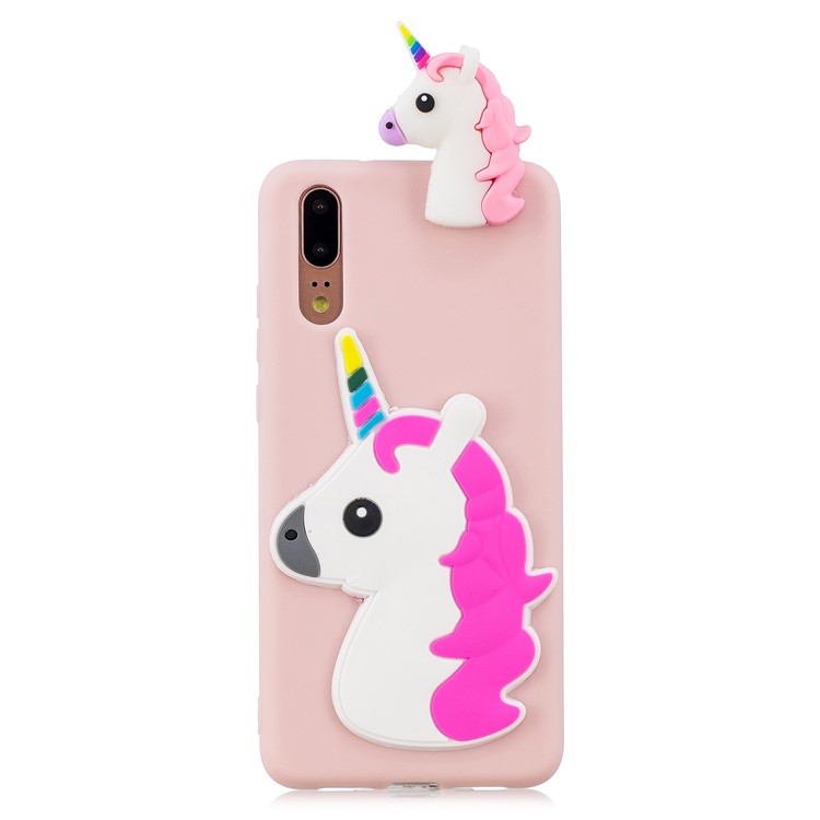 3D Cute Doll Pattern Printing TPU Back Shell for Huawei P20 - Unicorn-2