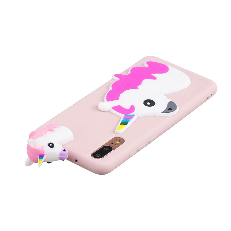 3D Cute Doll Pattern Printing TPU Back Shell for Huawei P20 - Unicorn-5