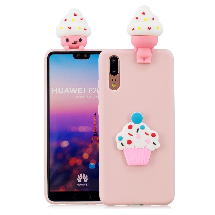 3D Cute Doll Pattern Printing TPU Phone Casing for Huawei P20 - Cartoon Animal-1
