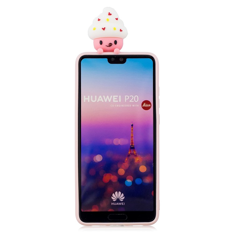3D Cute Doll Pattern Printing TPU Phone Casing for Huawei P20 - Cartoon Animal-3