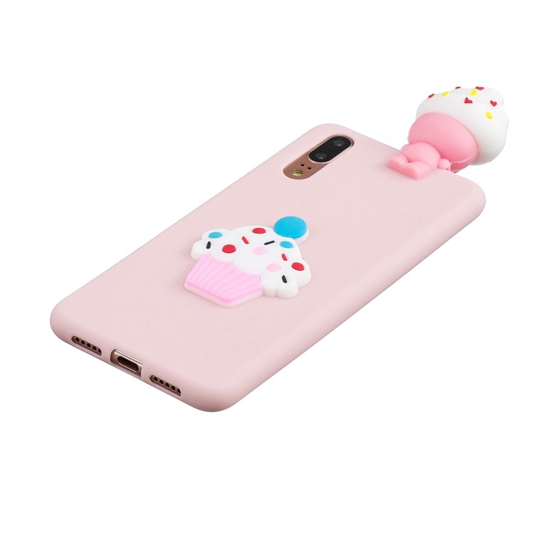 3D Cute Doll Pattern Printing TPU Phone Casing for Huawei P20 - Cartoon Animal-4