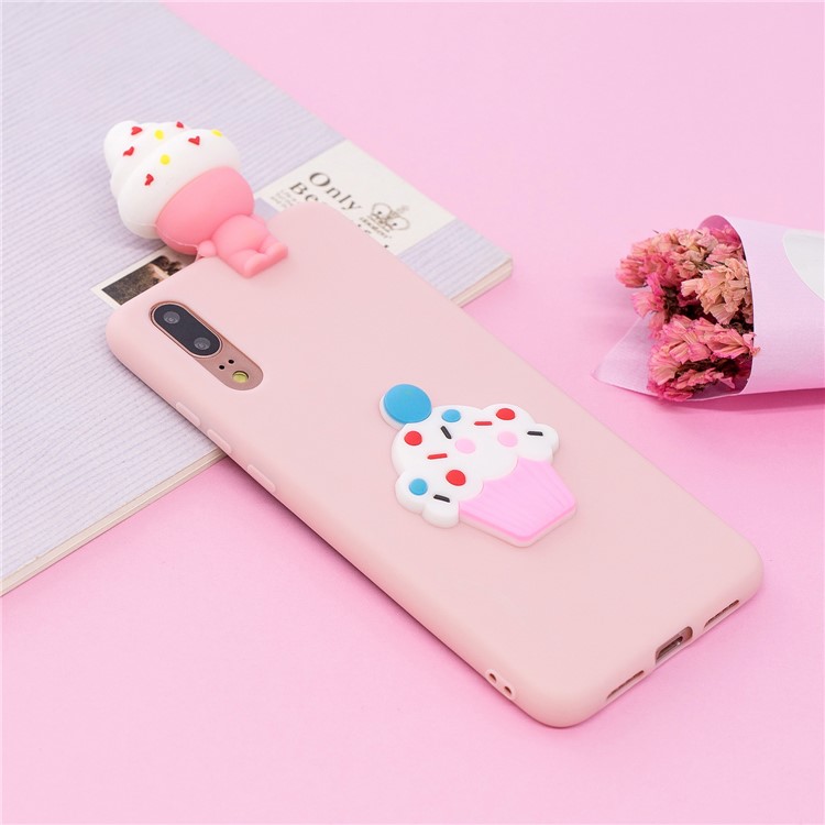 3D Cute Doll Pattern Printing TPU Phone Casing for Huawei P20 - Cartoon Animal-6