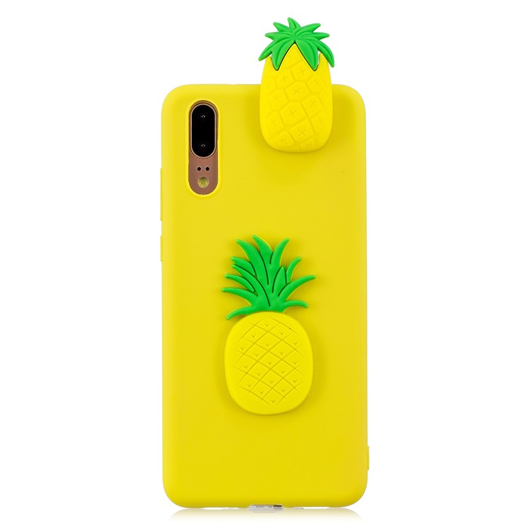 3D Cute Doll Pattern Printing TPU Mobile Phone Casing for Huawei P20 - Pineapple-2