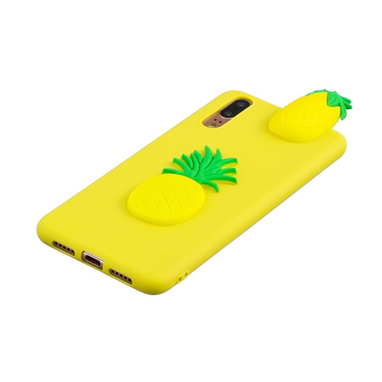 3D Cute Doll Pattern Printing TPU Mobile Phone Casing for Huawei P20 - Pineapple-4