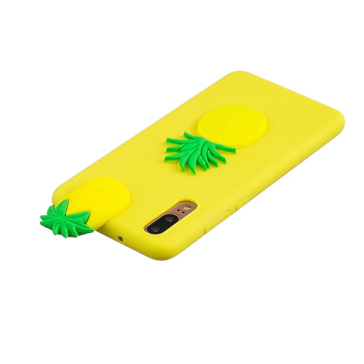 3D Cute Doll Pattern Printing TPU Mobile Phone Casing for Huawei P20 - Pineapple-5