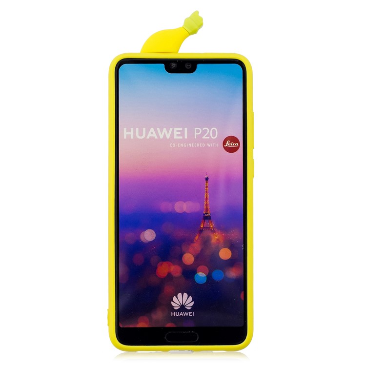 3D Cute Doll Pattern Printing TPU Protection Case Cover for Huawei P20 - Banana-3