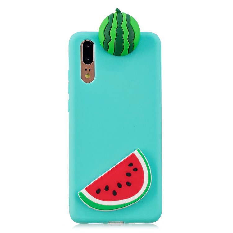 3D Cute Doll Pattern Printing TPU Protective Cover Shell for Huawei P20 - Watermelon-2