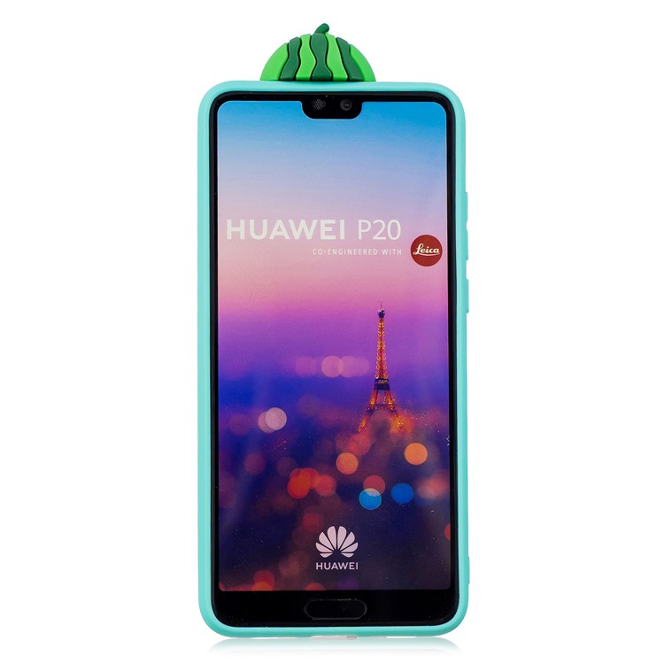 3D Cute Doll Pattern Printing TPU Protective Cover Shell for Huawei P20 - Watermelon-3