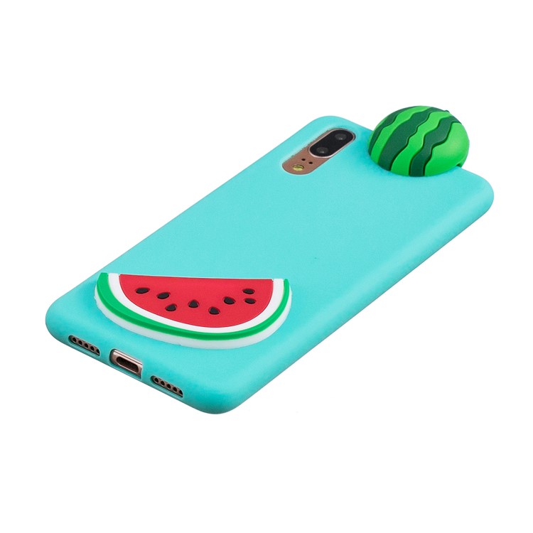 3D Cute Doll Pattern Printing TPU Protective Cover Shell for Huawei P20 - Watermelon-4