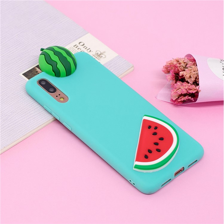 3D Cute Doll Pattern Printing TPU Protective Cover Shell for Huawei P20 - Watermelon-6