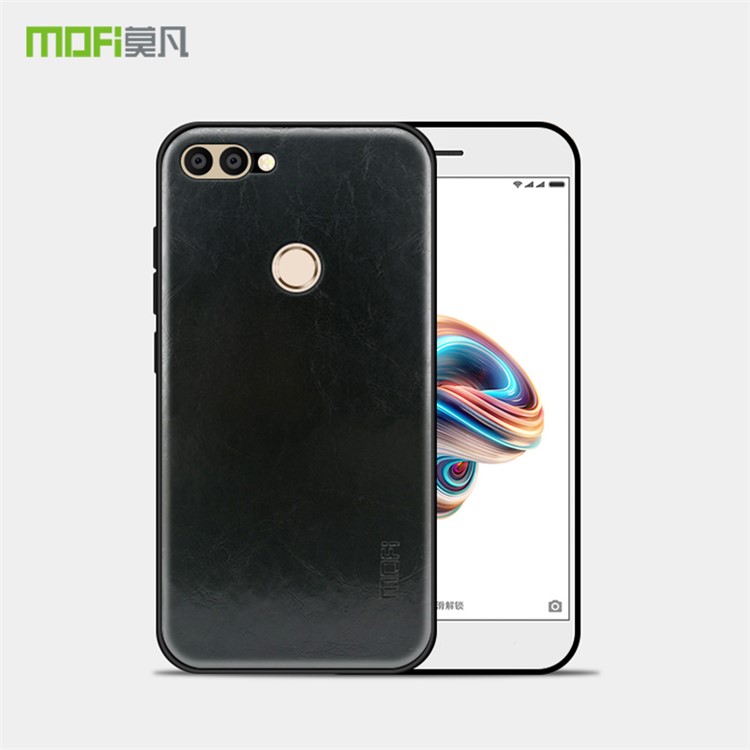 MOFI PU Leather Coated PC + TPU Hybrid Case for Huawei P Smart / Enjoy 7S - Black-2