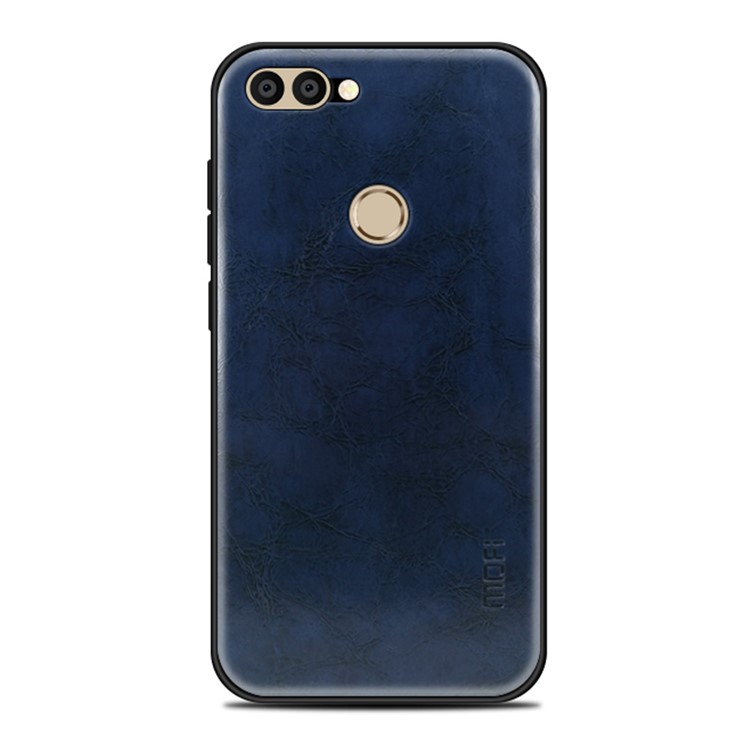 MOFI PU Leather Coated PC + TPU Hybrid Shell for Huawei P Smart / Enjoy 7S - Blue-1