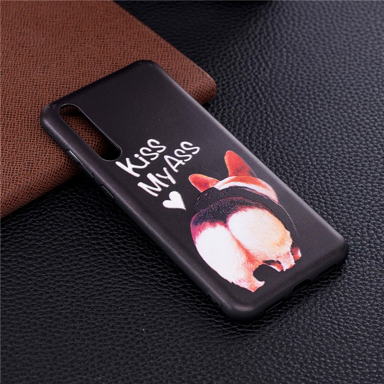Embossment Patterned TPU Phone Case for Huawei P20 Pro - Kiss My Ass-6