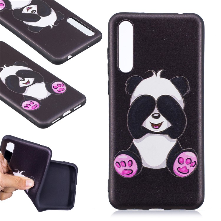 Embossment Modelado Tampa Do Telefone TPU Para Huawei P20 Pro - Panda Adorável-1