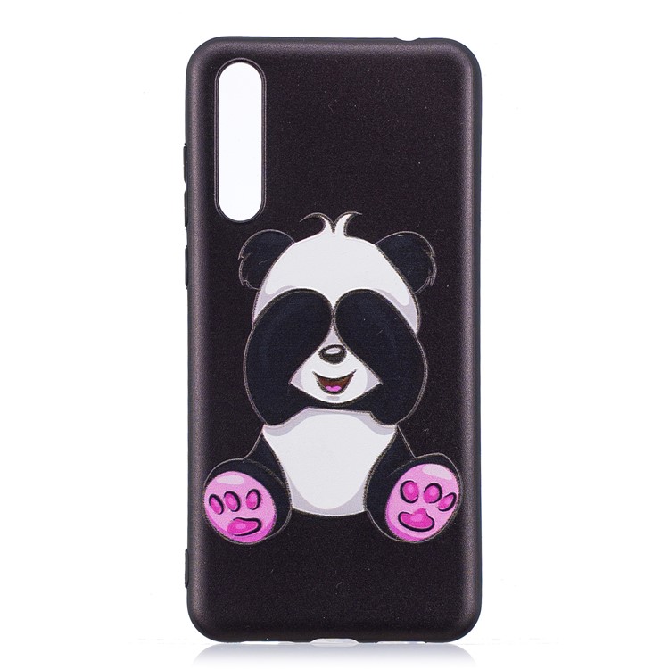 Embossment Modelado Tampa Do Telefone TPU Para Huawei P20 Pro - Panda Adorável-2